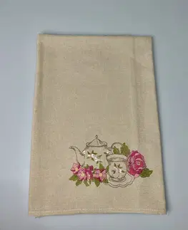 Vyšívaný obrus Coffe hnedý 85x85 cm TiaHome