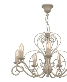  Luster na reťazi MAURO 7xE14/15W/230V béžová 5777