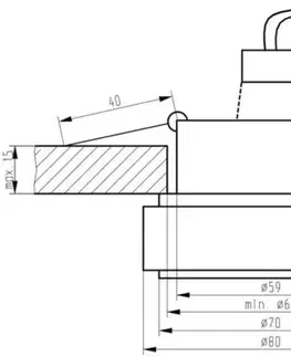 Stropné svietidlo, bezfarebné, okrúhle, sklenené, MR16, 50W, SK-81