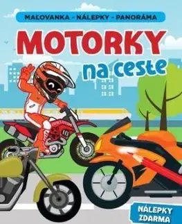 Motorky na ceste - Maľovanka, nálepky, panoráma