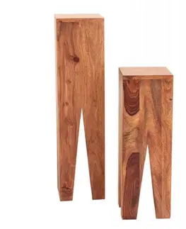 Odkladacie stolíky Kali 2ks indický masív palisander