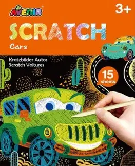 Škrabací kniha aktivit mini: Auta