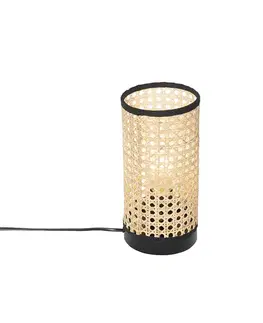 Rustikálna stolná lampa z ratanu - Kata