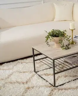 Konferenčný stolík Asude - Black, Travertine