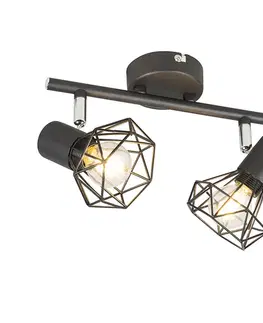 Art Deco nastaviteľné bodové svetlo čierne 2-svetlo - Mosh 2