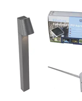 Moderné stojace vonkajšie svietidlo antracitové vrátane LED - Uma