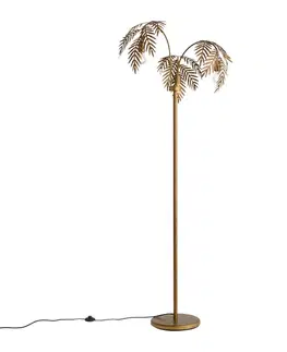 Vintage stojaca lampa zlatá 193 cm 3-svetlo - Botanica