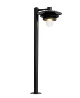 Dizajnová vonkajšia stĺpová lampa čierna 100 cm IP44 - Morty