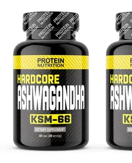 Hardcore Ashwagandha - Protein Nutrition 100 kaps. + 100 kaps.