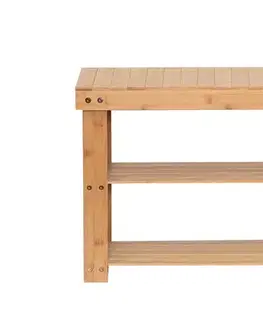 RAMAS otvorený botník, prírodný bambus
