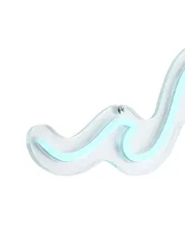 Neónové nástenné svietidlo modré vrátane LED - Wave