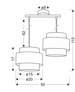 Závesná lampa HARE 2xE27 Candellux