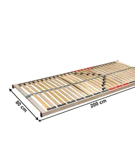 KONDELA Double Klasik New lamelový rošt 80x200 cm brezové drevo / guma