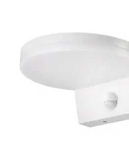 Top Light - LED Vonkajšie nástenné svietidlo so senzorom LED/15W/230V IP65 biela Novara B PIR