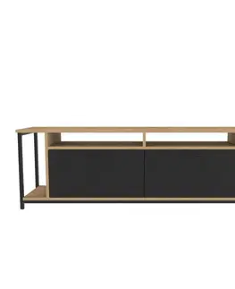 TV stolík Omar - Oak, Black