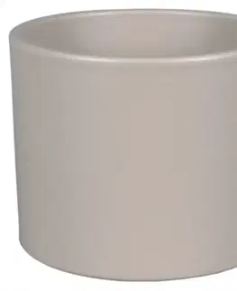 Obal na kvetináč ZEUS PALETE keramický tmavobéžový matný 13 cm