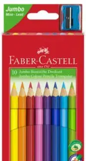Pastelky Faber-Castell Junior Triangular 10 ks + strúhadlo