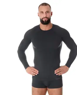 Brubeck Active Wool s dlhým rukávom Graphite - M