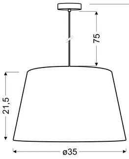 Hnedá závesná lampa s tkaným tienidlom so vzorom 60W E27 Kašmír