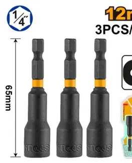 INGCO Bit adaptér nástrčkový, 12mm, sada 3ks INGCO INDUSTRIAL