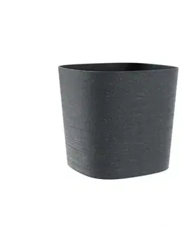 Kinekus Kvetináč plastový, priemer 190x190mm, CAPRI ECO, wood antracit, výška 170mm