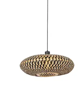 Orientálne závesné svietidlo čierny bambus 50 cm - Ostrava
