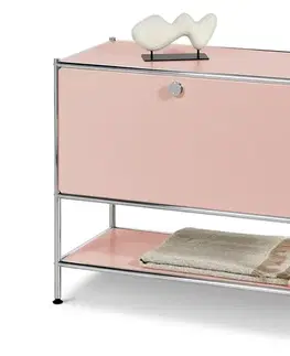 Kovová odkladacia skrinka »CN3« s 1 výklopným priečinkom, staroružová