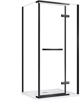 Sprchový kút Valentina Black 100/80/190