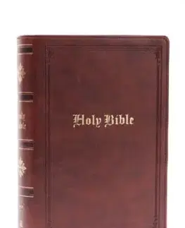 NKJV Bible: Personal Size Giant Print, Brown Leathersoft, Holy Bible, Red Letter, Comfort Print: New King James Version - Thomas Nelson