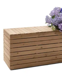 Záhradná lavica s kvetináčmi, cca 110 cm