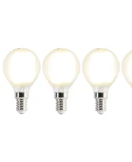 Sada 4 LED žiaroviek E14 P45 matná 3,5W 360lm 2700K