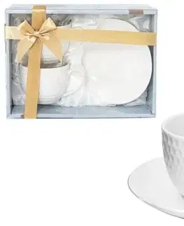 Kinekus Šálka s podšálkou 240 ml 2+2 sada, reliéf včelí plást