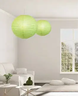 Zelená papierová tienidlo na lampu guľa 50cm Cocoon