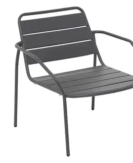 Hliníkové relaxačné kreslo RUBBY (antracit)