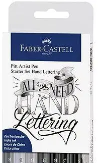 Popisovač Faber-Castell Pitt Artist Pen Hand Lettering 9 ks