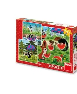 Puzzle Krtko a dáždnik 3x55 Dino