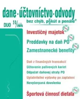 Dane účtovníctvo odvody 2-3 2025 - Investičný majetok a DPH
