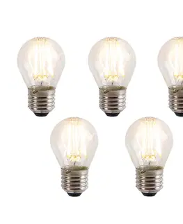 Sada 5 stmievateľných LED žiaroviek E27 P45 4W 330lm 2100K