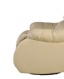 PYKA Reglainer kožené relaxačné kreslo krémová (G100)