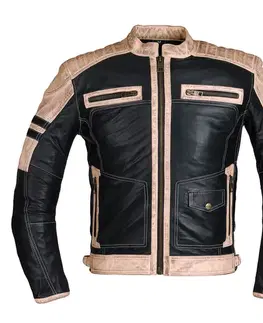 W-TEC Esbiker čierna s béžovými pruhmi - M