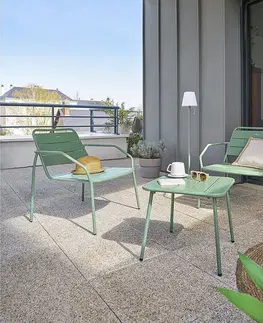 Hliníkové relaxačné kreslo RUBBY (olivová)