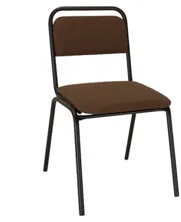 KONDELA Visitor konferenčná stolička hnedá / čierna