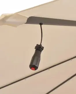 Konzolový slnečník s LED svetlami Ø 300 cm