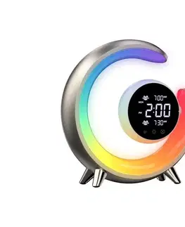  08981L- LED RGBW stmievateľná stolná lampa s budíkom PEACOCK LED/20W/5V US 08981L