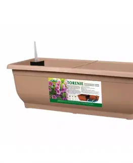 Truhlík samozavlažovací Torenie Modern 50cm hnedá