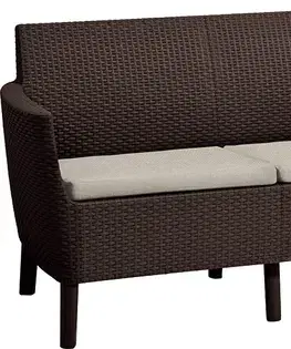 KETER Pohovka SALOMON 3 seater sofa | hnedá