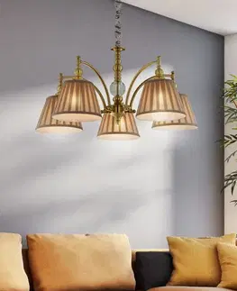Závesná lampa patinovaná nastaviteľná reťaz 5x40W E14 Austin