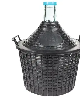 Demižón na víno 10 l v plastovom košíku