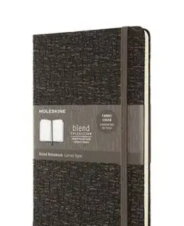 Zápisník MOLESKINE Blend 19 linajkový tm. hnedý L