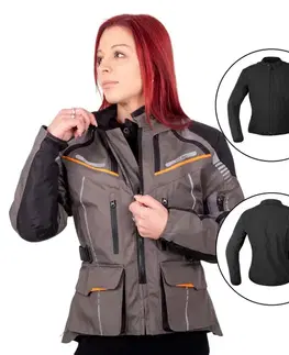 W-TEC Smackton Lady bunda šedo-oranžová - S
